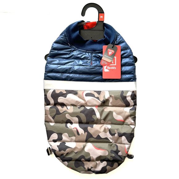 Reddy in Dog Lightweight Reflective Puffer Vest Camouflage Navy - Picture 1 of 10